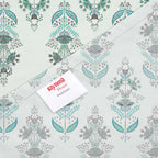 Raymond 100% Cotton Feel Bedsheets 200 TC for Double Bed King Size (108 x108 Inch) with 2 Large Size Pillow Covers | Soft and Breathable | Wrinkle-Free | Premium Printed Design Blue and White Floral